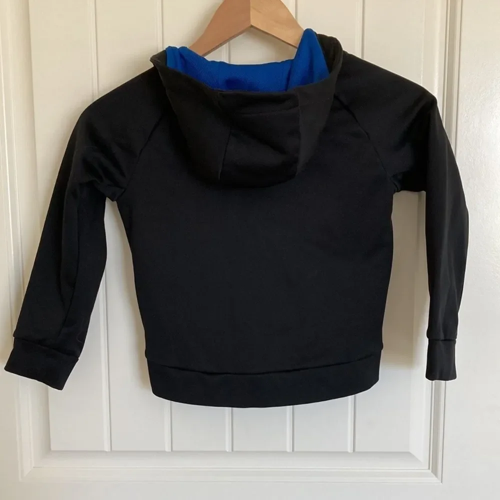 Nike‎ Dri-Fit Zip Front Boys Hoodie in Black Size 6 M